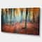 Designart - Red and Yellow Autumn Forest - Landscape Photography Canvas Print